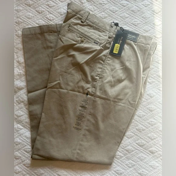 パンツ Polo by Ralph Lauren CLASSIC PLEATED FIT POLO RALPH LAUREN CLASSIC FIT PLEATED MENS PANTS BLACK STONE